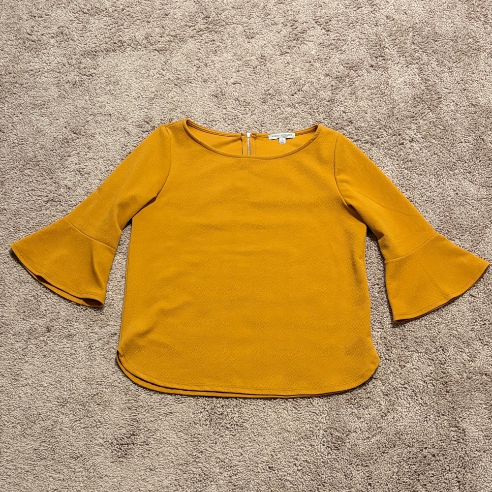 Elegant Mustard Yellow Blouse